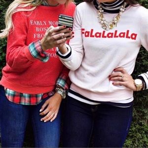 Wildfox FaLaLaLaLa Baggy Beach Pullover